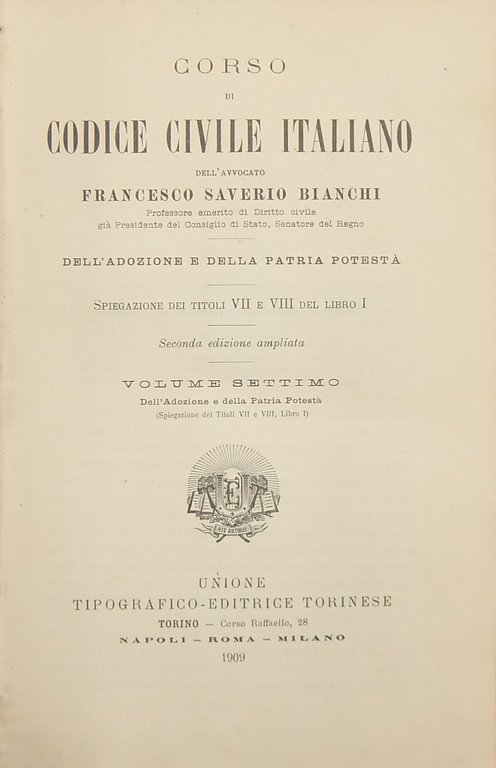 Corso di Codice civile italiano. Vol. VII - Dell'adozione e … | Immagine Gallery 2