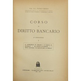 Corso di diritto bancario. Vol. I (unico pubblicato) - Le …