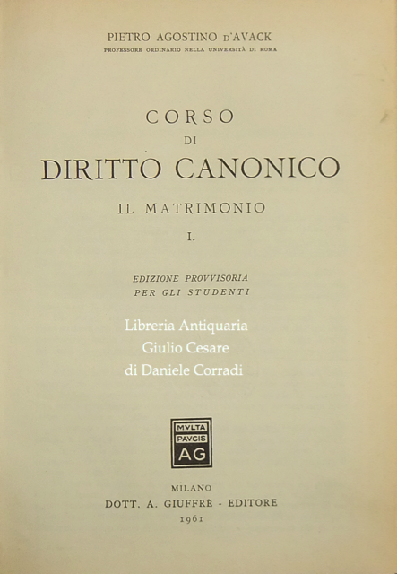 Corso di diritto canonico. Vol. I - Il matrimonio | Immagine Gallery 2