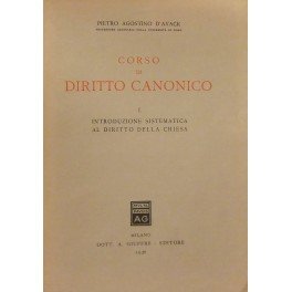 Corso di diritto canonico. Vol. I (Unico pubblicato) - Introduzione …