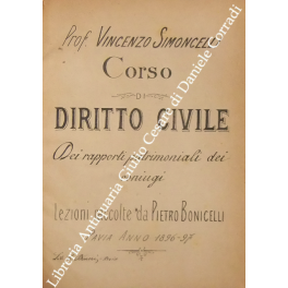 Corso di diritto civile. Dei rapporti patrimoniali dei coniugi. Lezioni … | Immagine Gallery 1