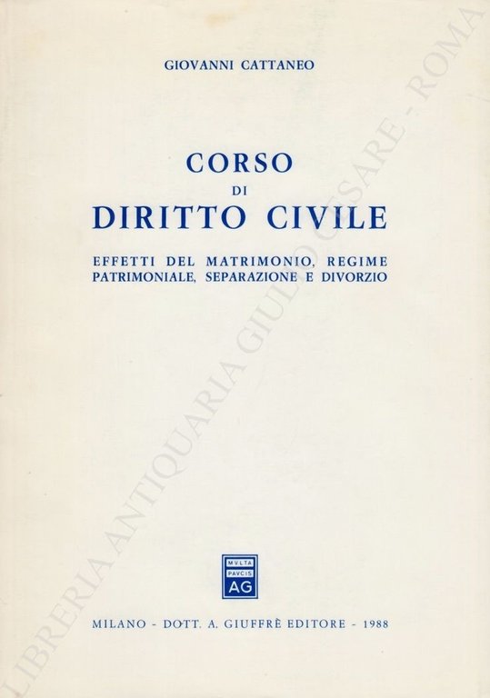 Corso di diritto civile. Effeti del matrimonio, regime patrimoniale, separazione … | Immagine Gallery 2