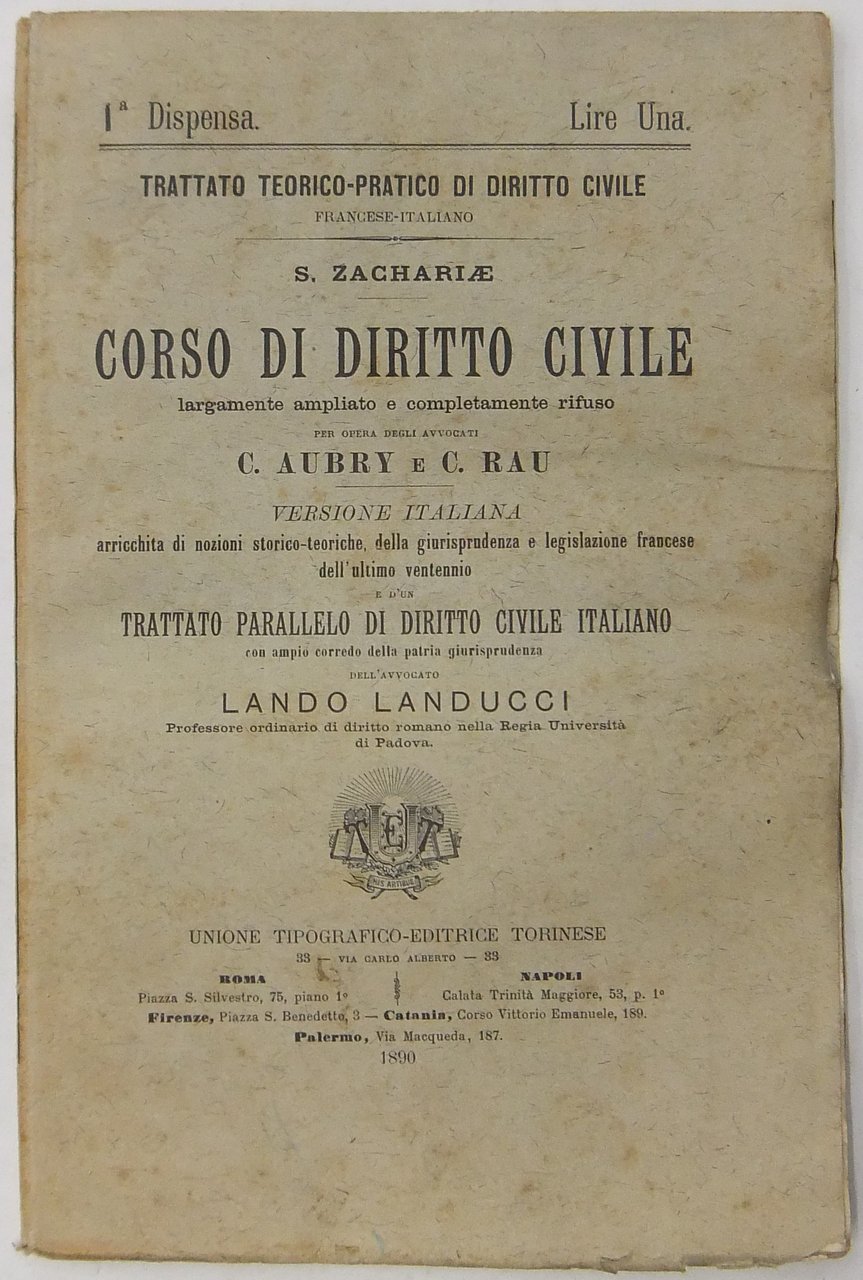 Corso di diritto civile largamente ampliato e completamente rifuso per … | Immagine principale