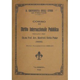 Corso di diritto internazionale pubblico. Anno accademico 1926-27