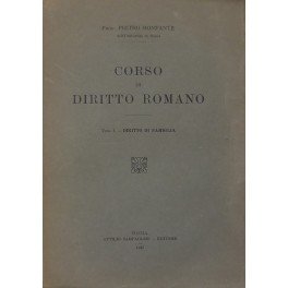 Corso di diritto romano. Vol. I - Diritto di famiglia | Immagine principale