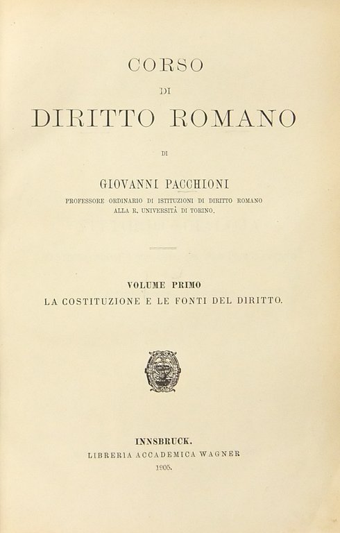 Corso di diritto romano. Vol. I - La costituzione e … | Immagine Gallery 2