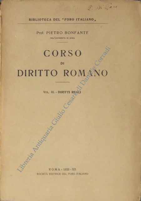 Corso di diritto romano. Vol. III - Diritti reali | Immagine Gallery 2