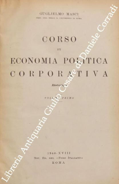 Corso di economia politica corporativa. Vol. I | Immagine Gallery 2