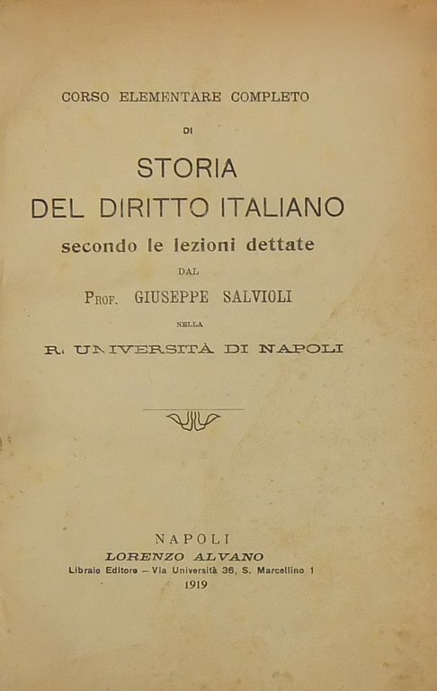 Corso elementare completo di storia del diritto italiano secondo le … | Immagine Gallery 2