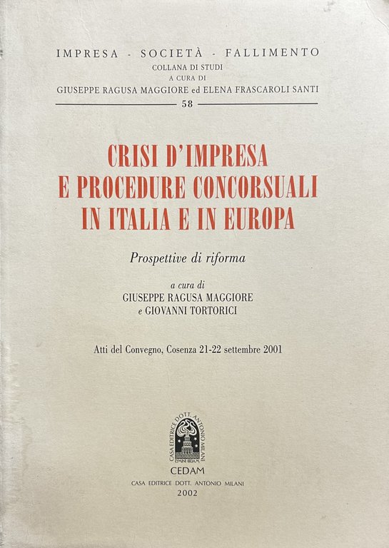 Crisi d'impresa e procedure concorsuali in Italia e in Europa. … | Immagine Gallery 1