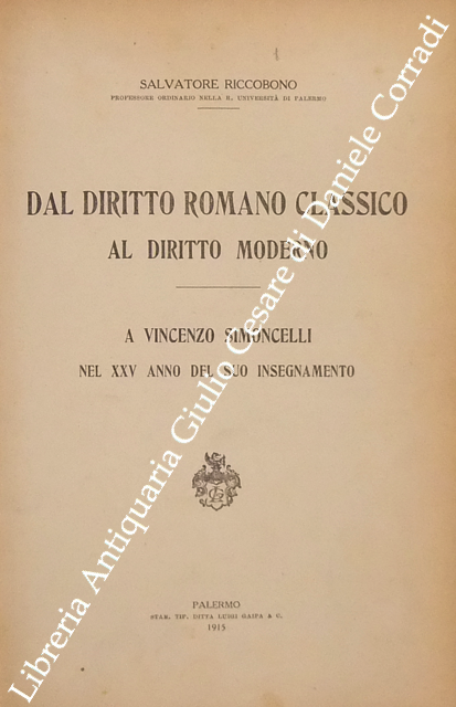 Dal diritto romano classico al diritto moderno. A Vincenzo Simoncelli … | Immagine Gallery 2