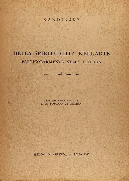 Dalla spiritualità nell'arte particolarmente nella pittura. Con 10 tavole fuori … | Immagine Gallery 2