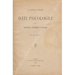 Dati psicologici nella dottrina giuridica e sociale di G.B. Vico