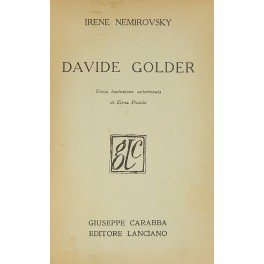 Davide Golder. Unica traduzione autorizzata di Elena Piccolo