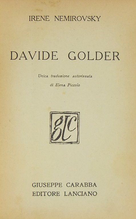 Davide Golder. Unica traduzione autorizzata di Elena Piccolo | Immagine Gallery 2