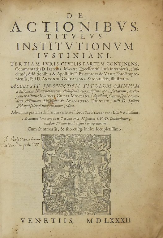 De actionibus titulus Institutionum Iustiniani, tertiam iuris civilis partem continens, … | Immagine Gallery 2