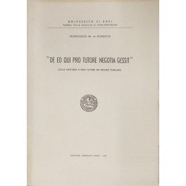De eo qui pro tutore negotia gessit . (Sulla gestione …