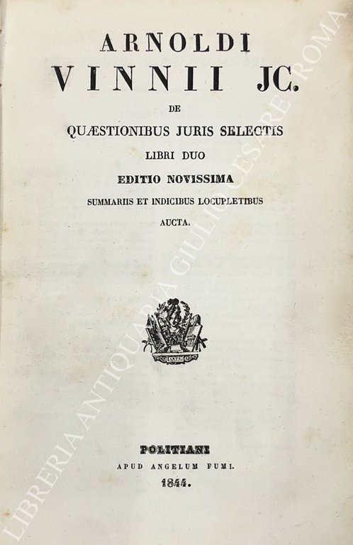 De quaestionibus juris selectis. Libri duo | Immagine Gallery 2