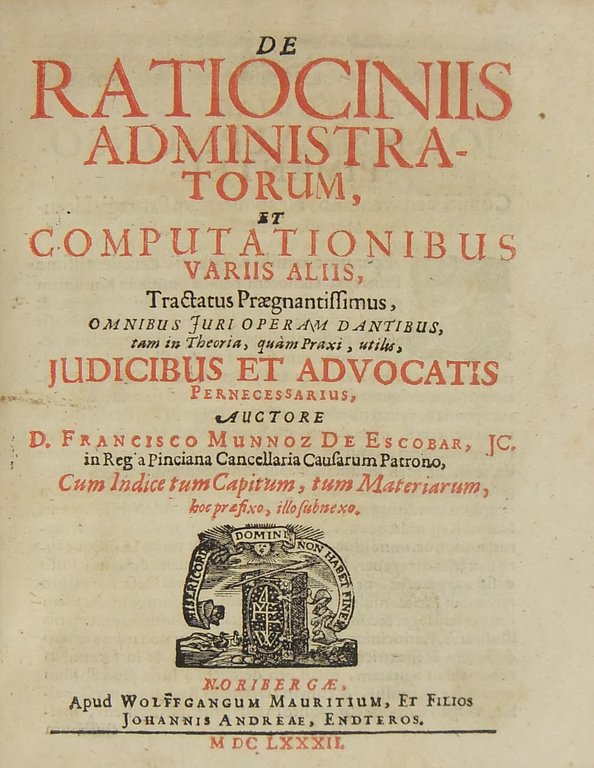 De ratiociniis administratorum, et computationibus variis aliis, tractatus praegnantissimus, Omnibus … | Immagine Gallery 2