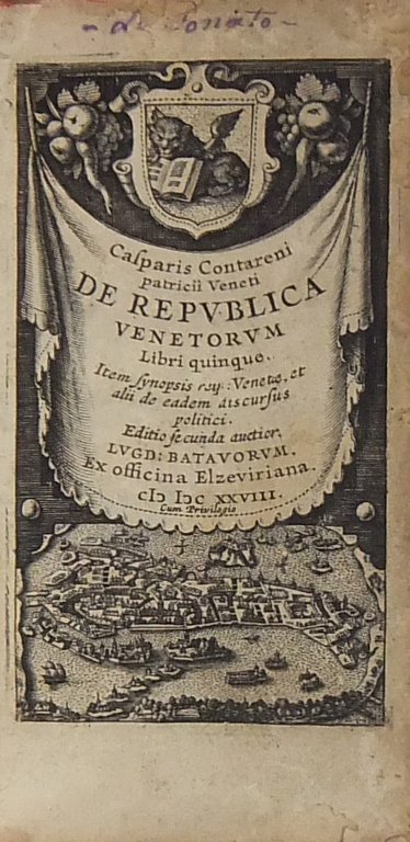 De Republica venetorum Libri quinque. Item synopsis reip. Venetae, et … | Immagine Gallery 2