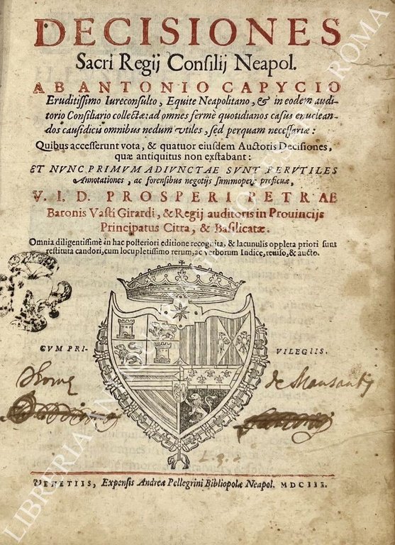 Decisiones Sacri Regij Consilij Neapol. ab Antonio Capycio.: ad omnes … | Immagine Gallery 2