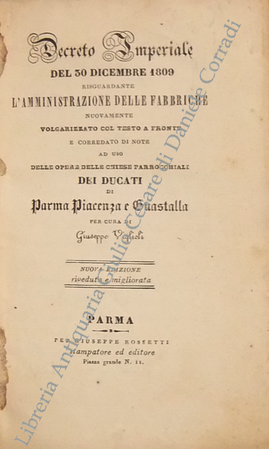 Decreto Imperiale del 30 dicembre 1809 risguardante l'amministrazione delle fabbriche. … | Immagine Gallery 2