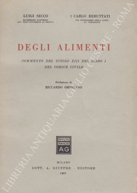 Degli alimenti. Commento del titolo XIII del libro I del … | Immagine Gallery 2