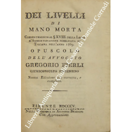 Dei livelli di mano morta coerentemente al par. XVIII della …