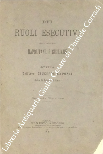 Dei ruoli esecutivi nelle provincie napolitane e siciliane. Studi | Immagine Gallery 2