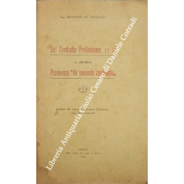 Del contratto preliminare o della promessa de ineundo contractu"