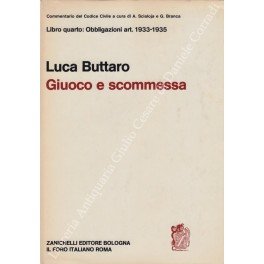 Del giuoco e della scommessa. Art. 1933-1935 | Immagine principale