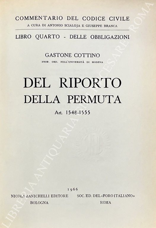 Del riporto della permuta. Art. 1548-1555 | Immagine Gallery 2