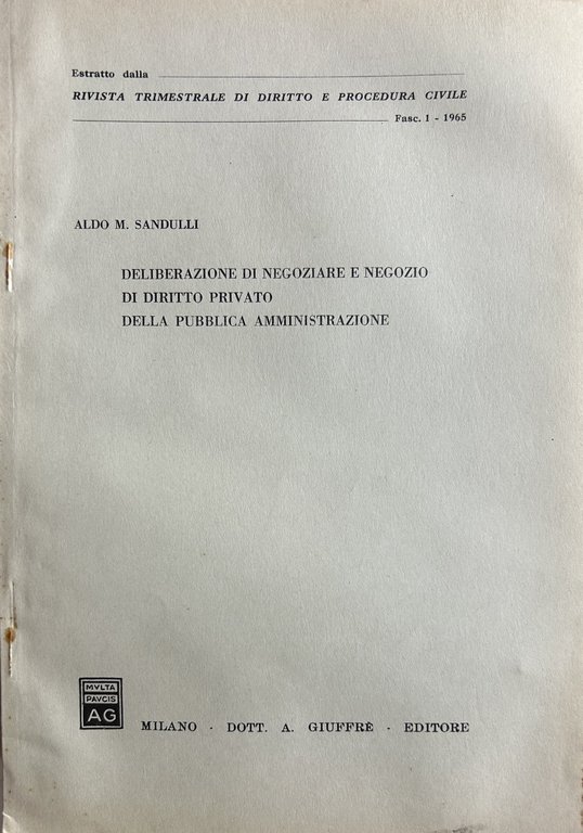 Deliberazione di negoziare e negozio di diritto privato della pubblica … | Immagine Gallery 2