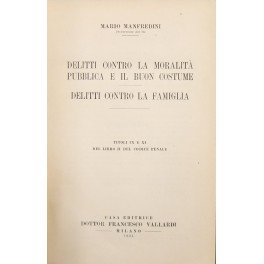 Delitti contro la moralità pubblica e il buon costume. Delitti …