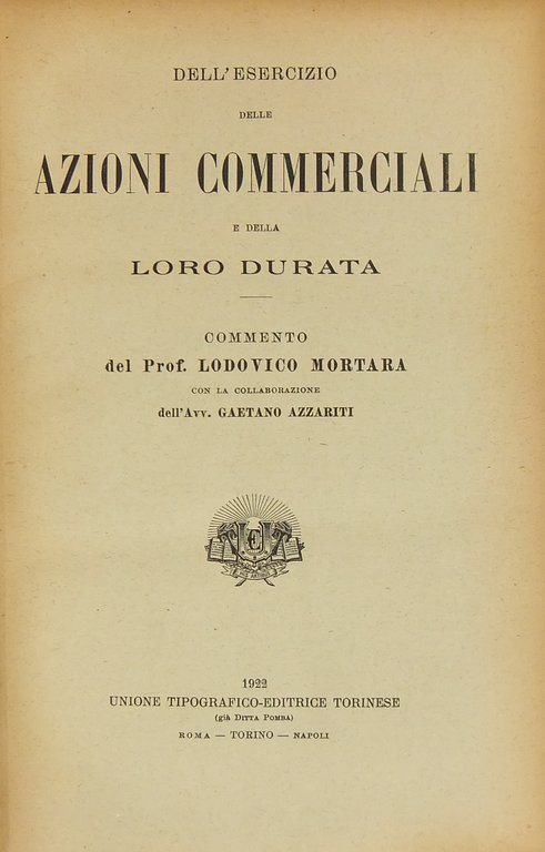 Dell'esercizio delle azioni commerciali della loro durata (art. 868-926) | Immagine Gallery 2
