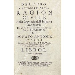 Dell'uso e autorità della Ragion civile nelle province dell'Imperio occidentale … | Immagine principale