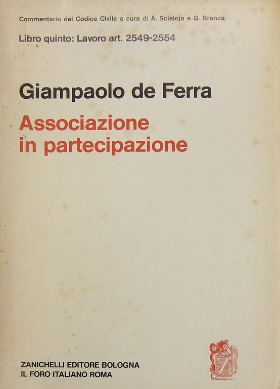Della associazione in partecipazione. Art. 2549-2554 | Immagine Gallery 2