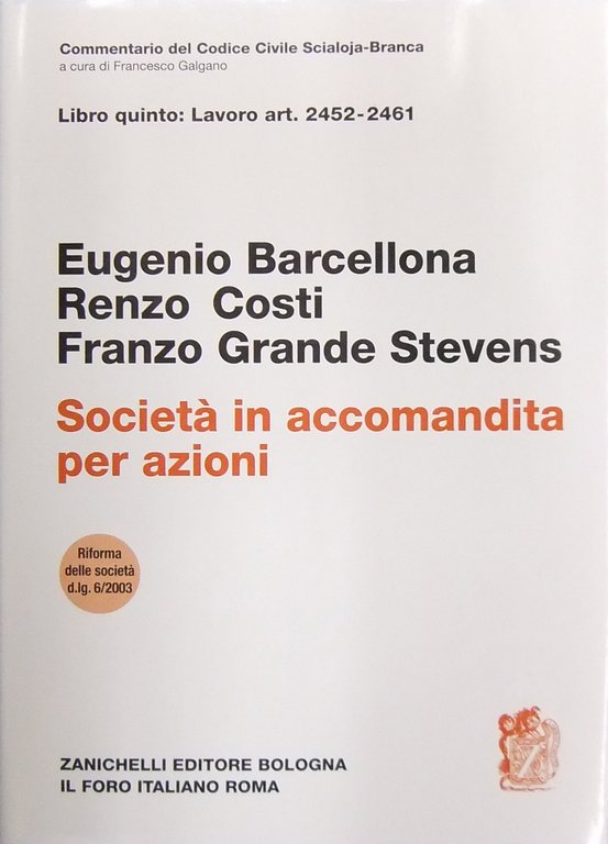 Della società in accomandita per azioni. Art. 2452-2461 | Immagine Gallery 2