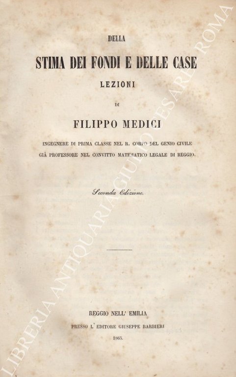 Della stima dei fondi e delle case. Lezioni di Filippo … | Immagine Gallery 2