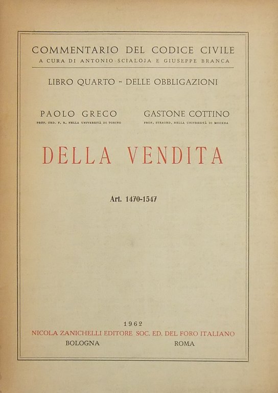 Della vendita. Art. 1470-1547 | Immagine Gallery 2