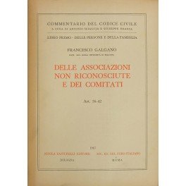 Delle associazioni non riconosciute e dei comitati. Art. 36-42