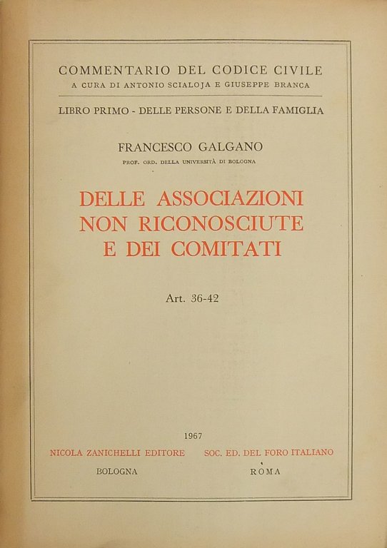 Delle associazioni non riconosciute e dei comitati. Art. 36-42 | Immagine Gallery 2