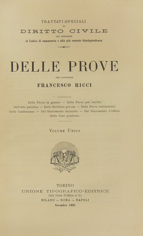 Delle prove - Della prova in genere. Della prova per … | Immagine Gallery 2