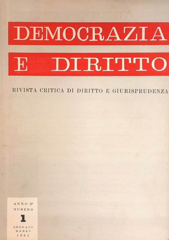 Democrazia e diritto. Rivista Critica di Diritto e Giurisprudenza - … | Immagine Gallery 3