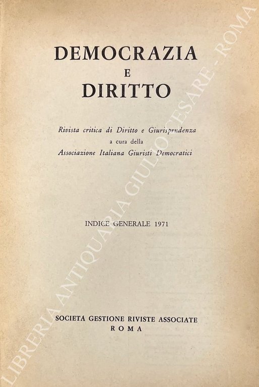 Democrazia e diritto. Rivista critica di Diritto e Giurisprudenza a … | Immagine Gallery 2