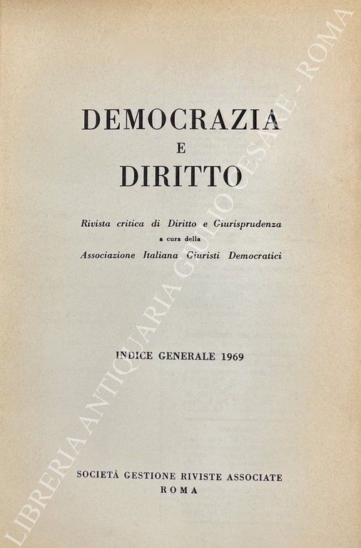 Democrazia e diritto. Rivista critica di Diritto e Giurisprudenza a … | Immagine Gallery 2
