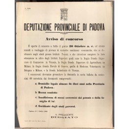 Deputazione Provinciale di Padova. Avviso di concorso per coloro che … | Immagine Gallery 1