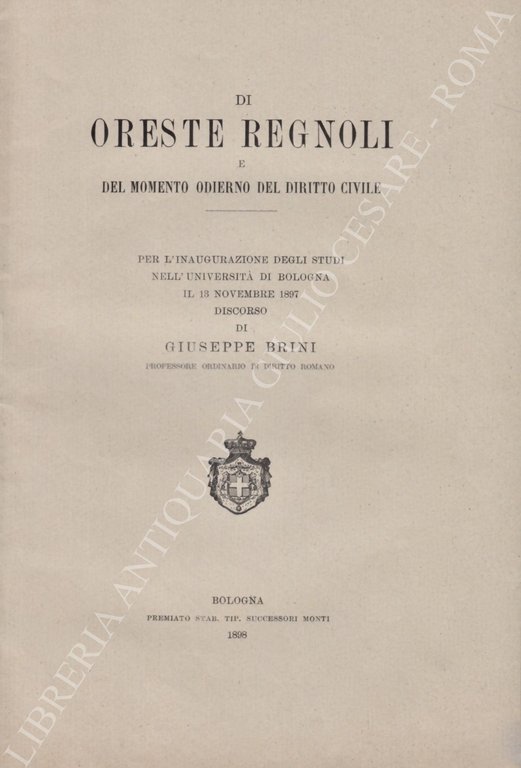 Di Oreste Regnoli e del momento odierno del diritto civile. … | Immagine Gallery 2