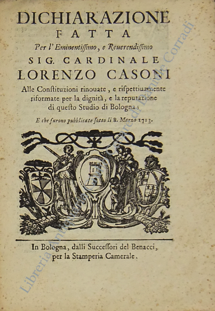 Dichiarazione fatta per l'Eminentissimo e Reverendissimo Sig. Cardinale Lorenzo Casoni. … | Immagine Gallery 2