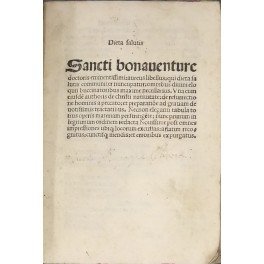 Dieta salutis Sancti bonauenture doctoris eminentissimi: aureus libellus: qui dieta …